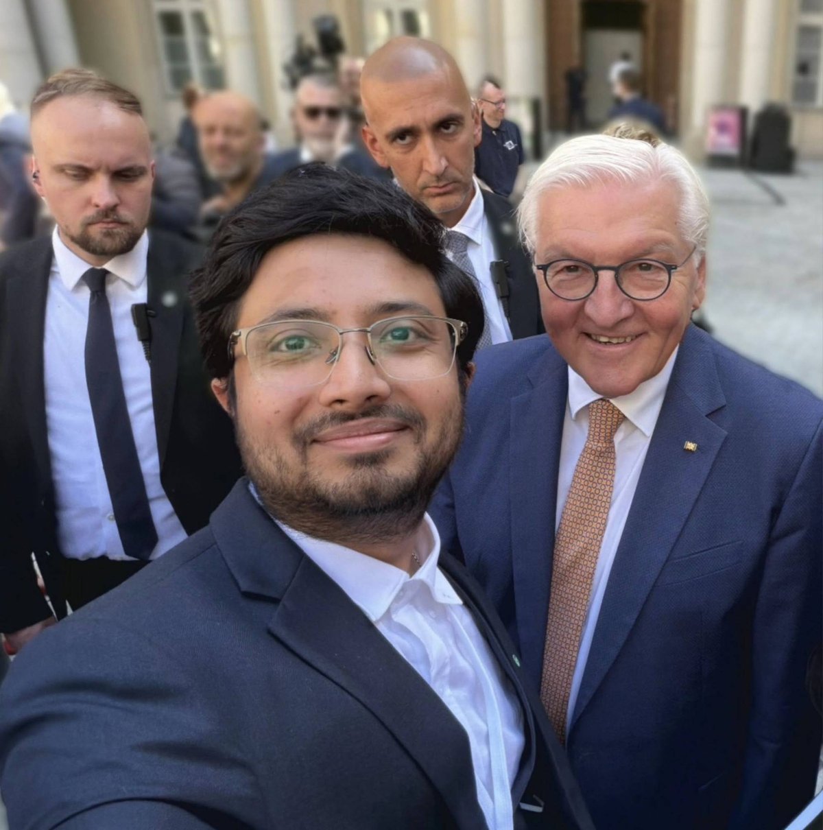 Rohit Mukherjee with Federal President Frank-Walter Steinmeier